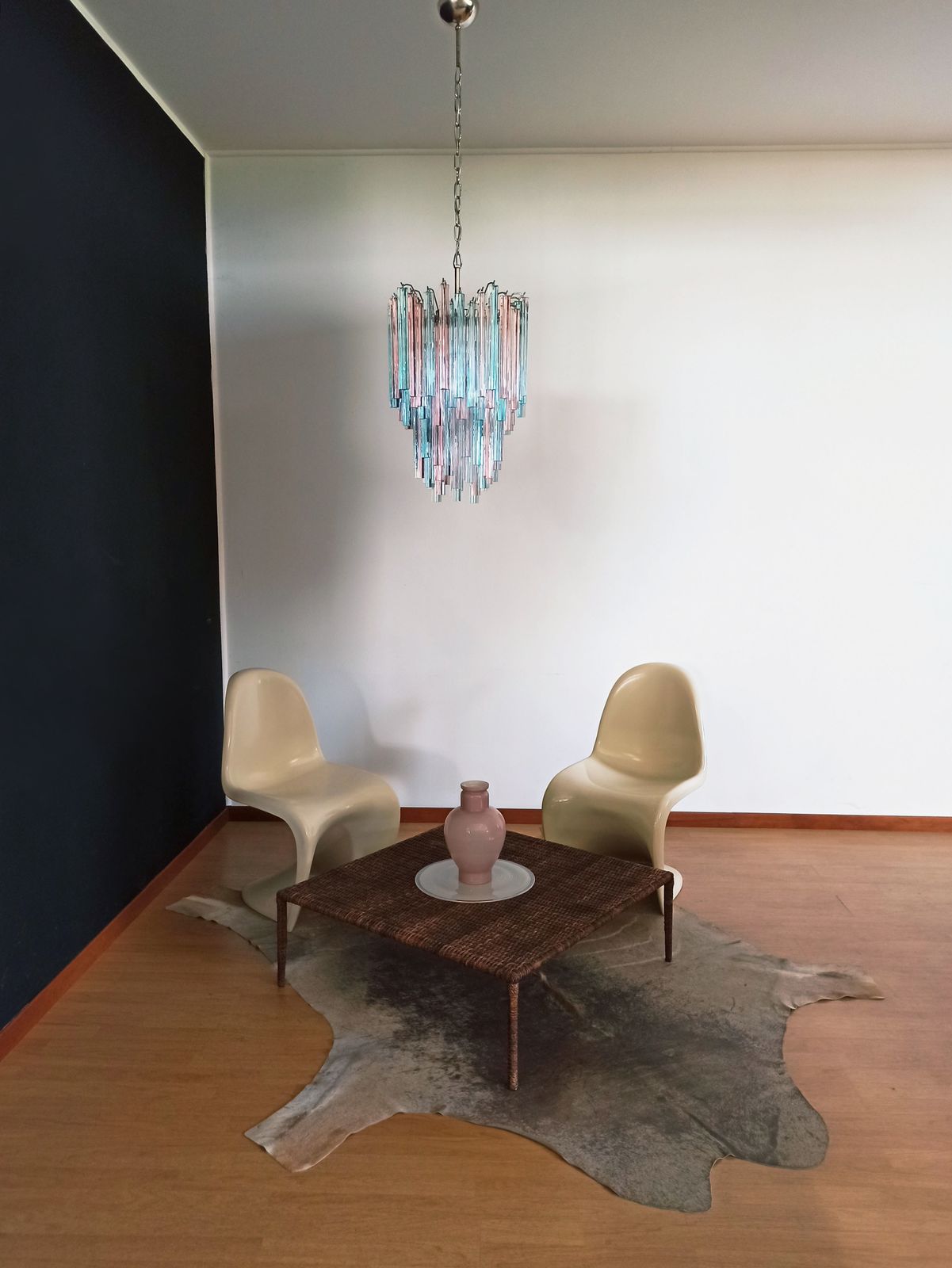 Murano Chandelier Triedri – 92 Prism   Multicolored Glasses photo vinterior