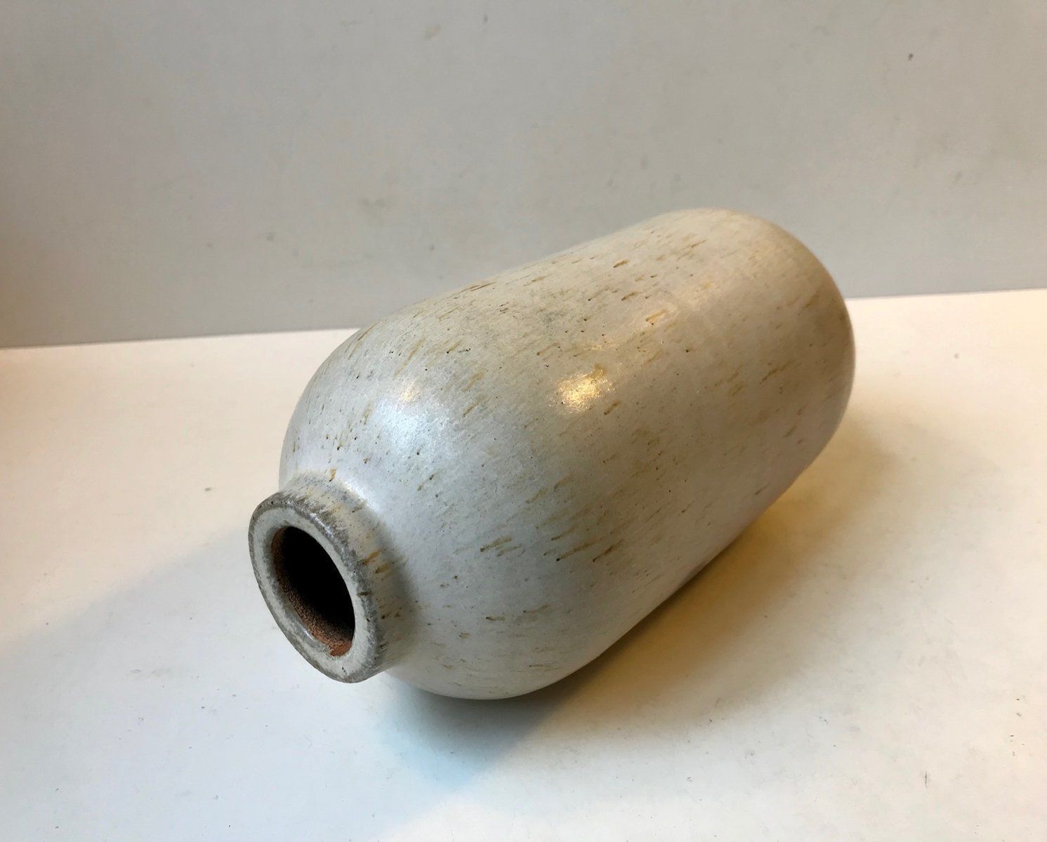 Danish Haresfur Stoneware Vase By Ellen Madsen For Lee Keramik, 1970s photo Home Decor