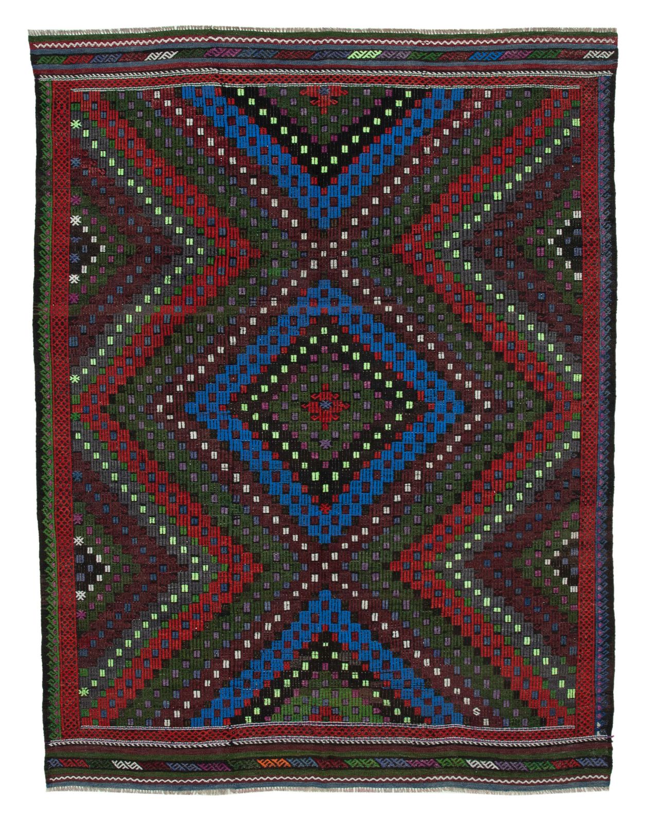 Antique Turkish Cecim Kilim 263 X 203 Sku 35721