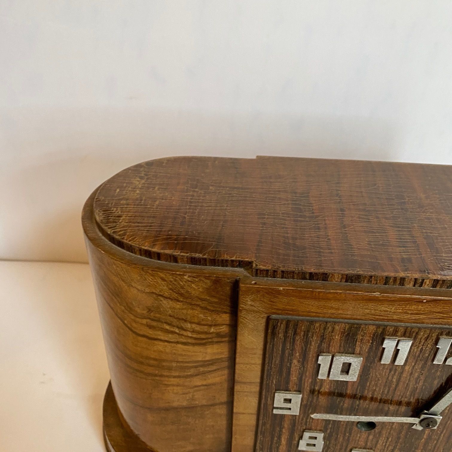 20th Century, Rosewood Art Deco Table Clock photo 600.0