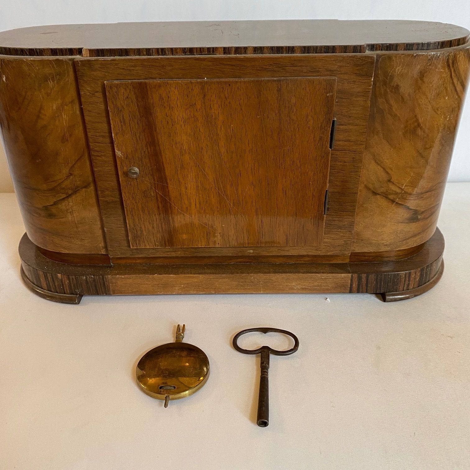 20th Century, Rosewood Art Deco Table Clock photo buy
