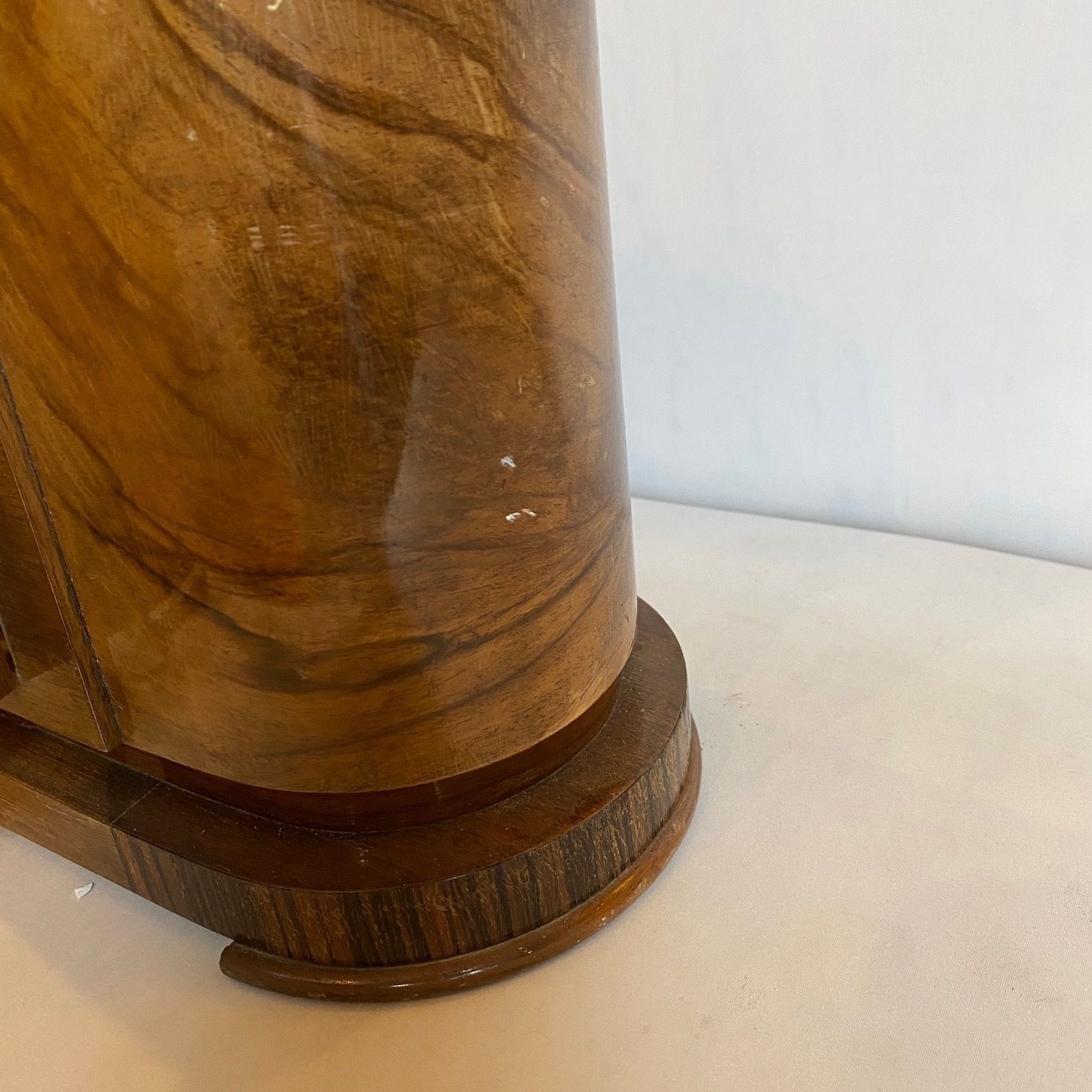 Home Decor 20th Century, Rosewood Art Deco Table Clock photo