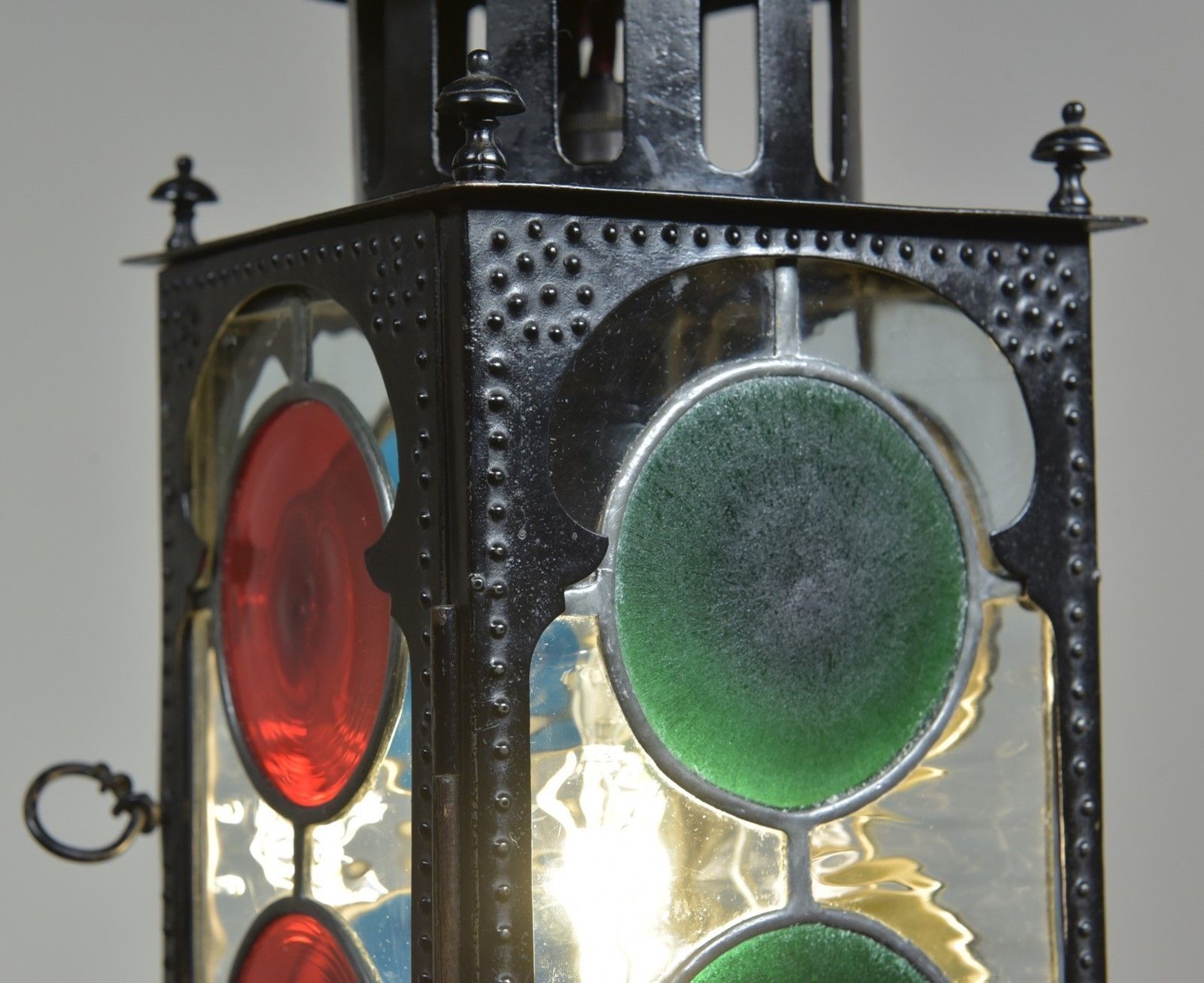 Victorian Bullseye Glazed Lantern photo for sale