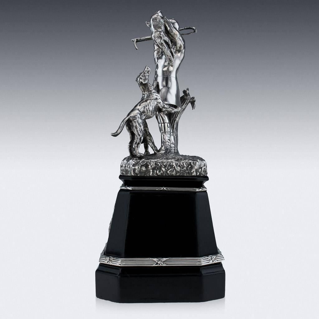 19th Century Victorian Solid Silver Hunting Trophy, Elkington, Circa 1894 photo 4895.0