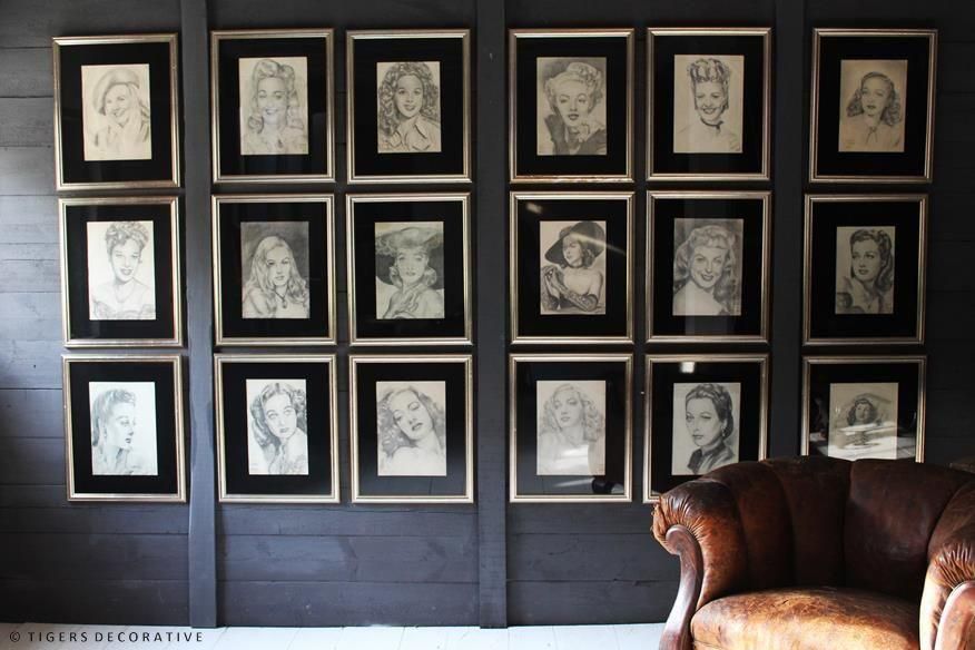 Hollywood Star's Framed Sketches