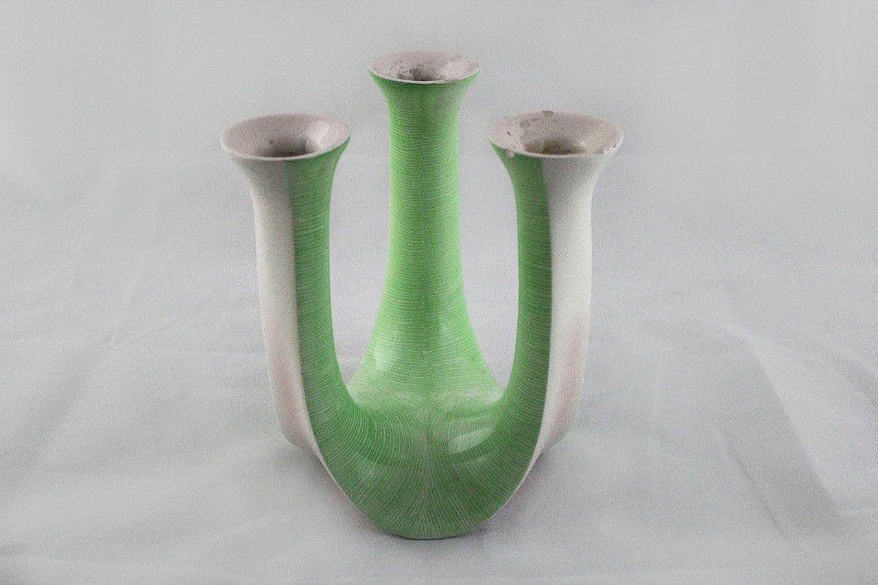 Italian Ceramic Candleholder By Vibi, 1950s photo for sale