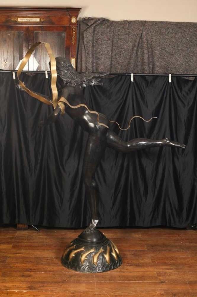 Bronze Art Nouveau Figurine By Paul Manship Large Garden Statue photo furniture