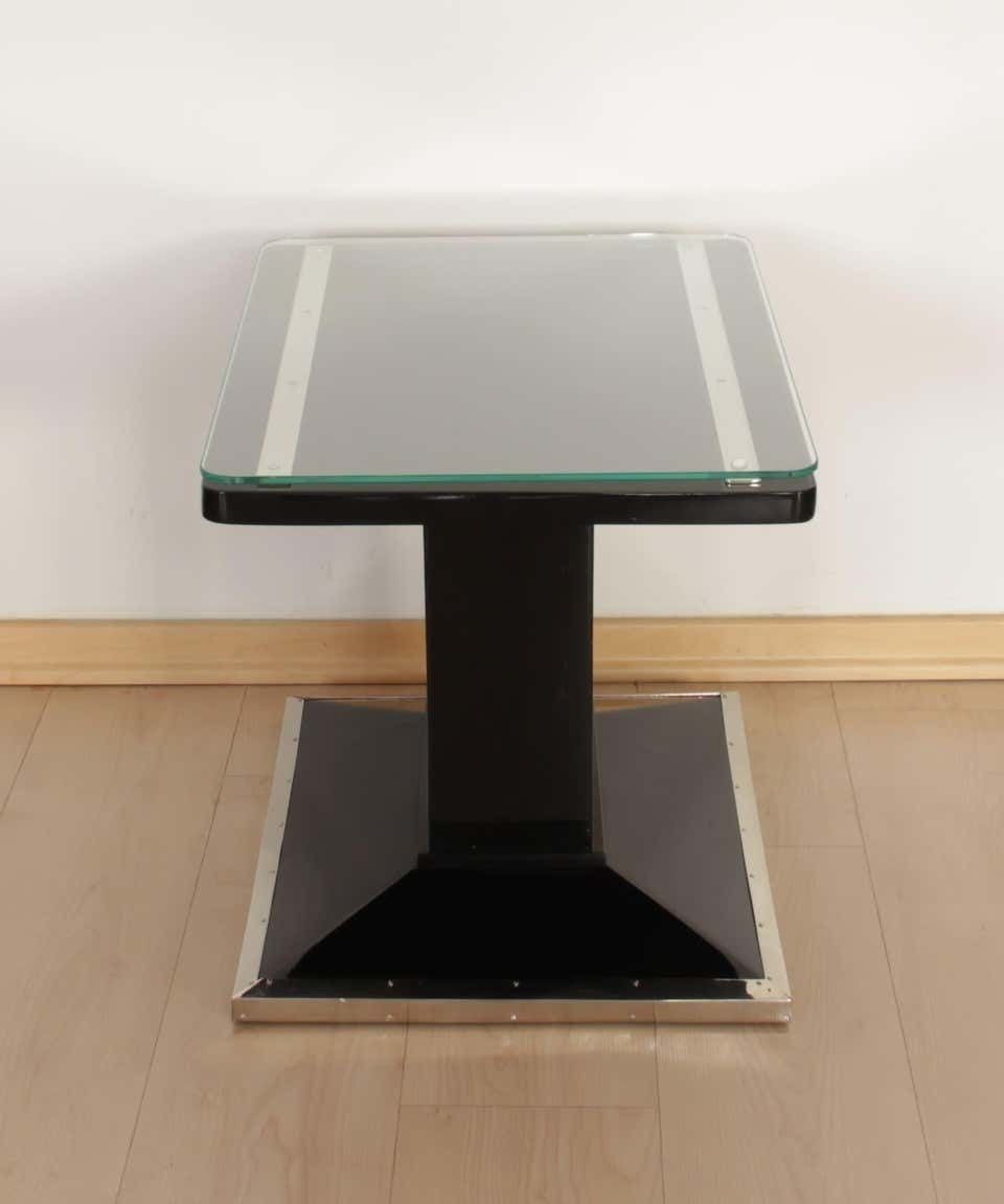 Bauhaus Side / Luggage Table, Black Lacquer And Chrome, Austria, Circa 1920 photo 2816.83