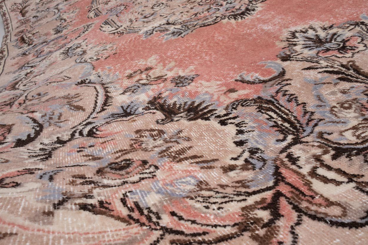 photo furniture Vintage Industrial Style Turkish Oushak Rug, 1970s