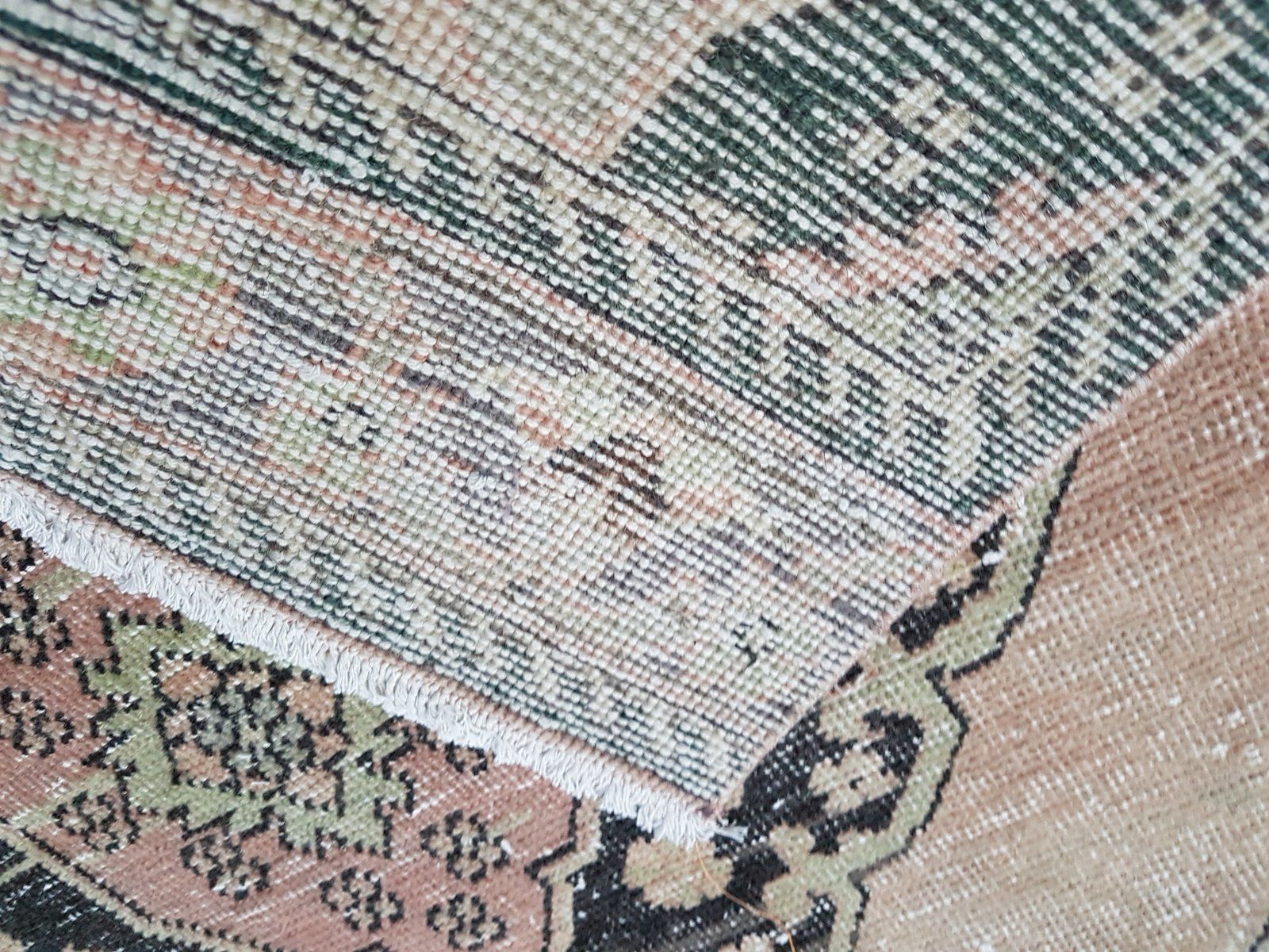 Textiles Vintage Turkish Oushak Runner Rug, 1970s photo