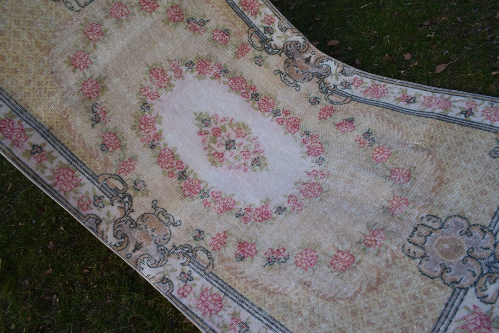 Turkish Hand Knotted Woolen Sparta Rug, 1970s photo Textiles