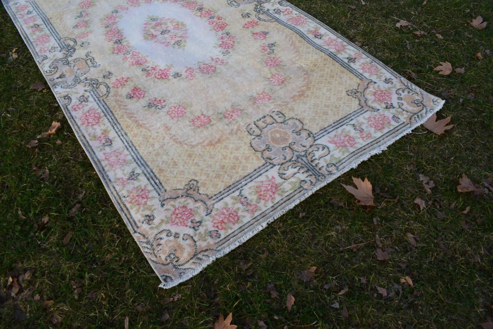 Turkish Hand Knotted Woolen Sparta Rug, 1970s photo buy