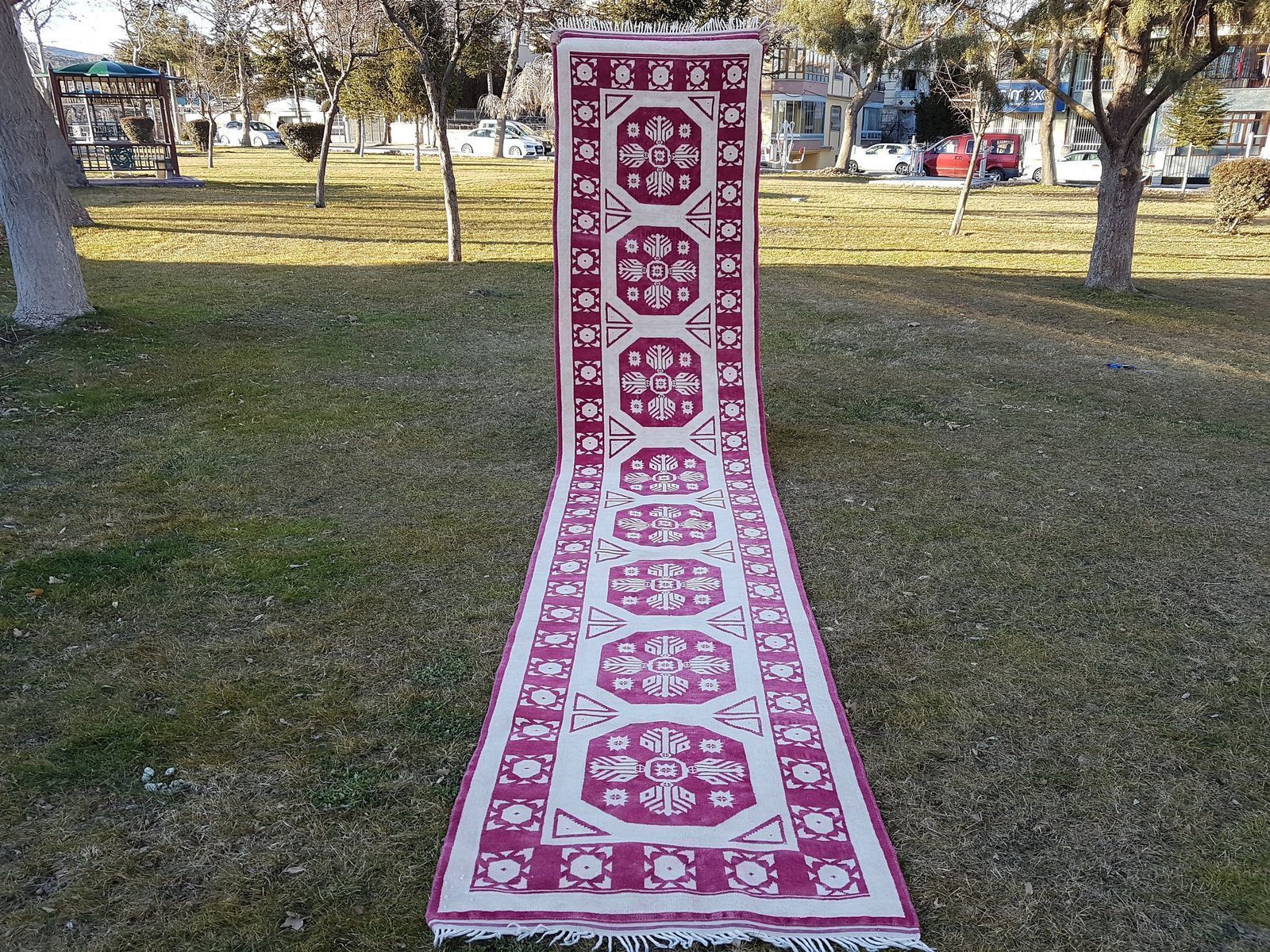 photo for sale Vintage Tribal Oushak Runner