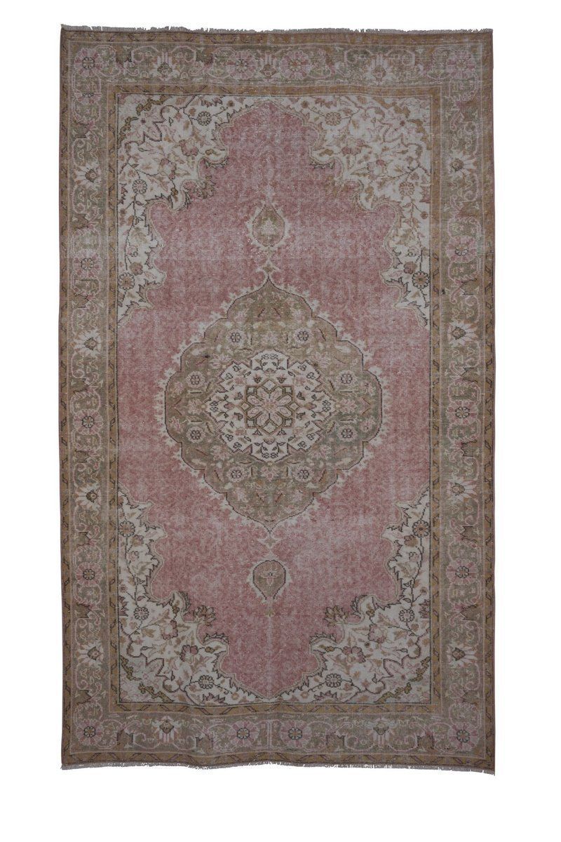 Vintage Turkish Oushak Rug, 1970s