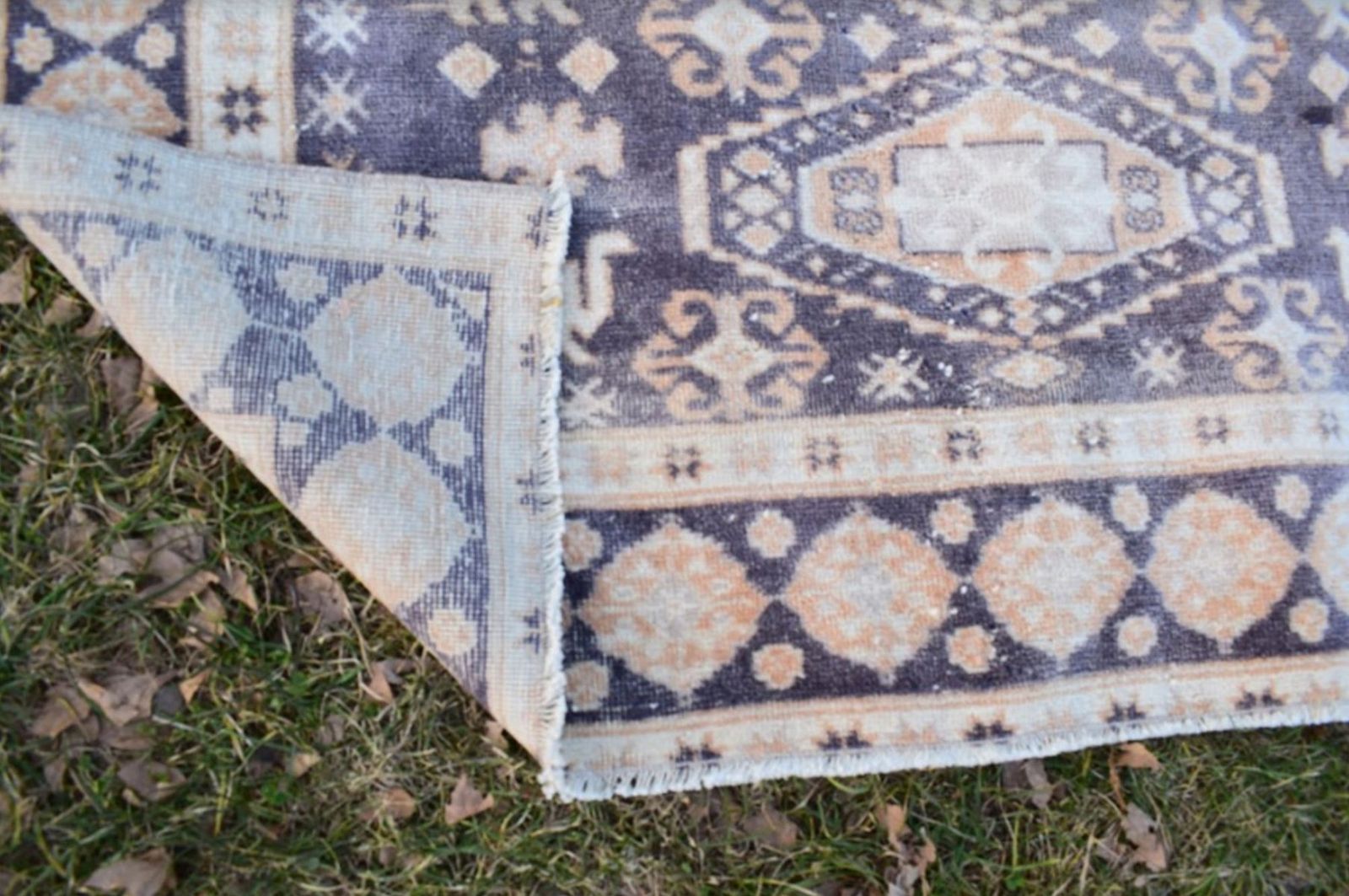 Textiles Turkish Oushak Area Rug 1970s photo