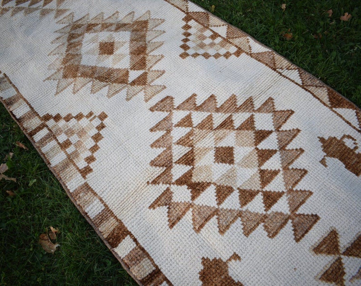 Turkish Hand Knotted Runner Rug photo for sale