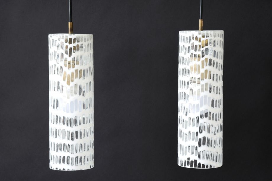 Italian Murano Glass Occhi Pendant Lamps By Tobia Scarpe For Venini, 1968, Set Of 2