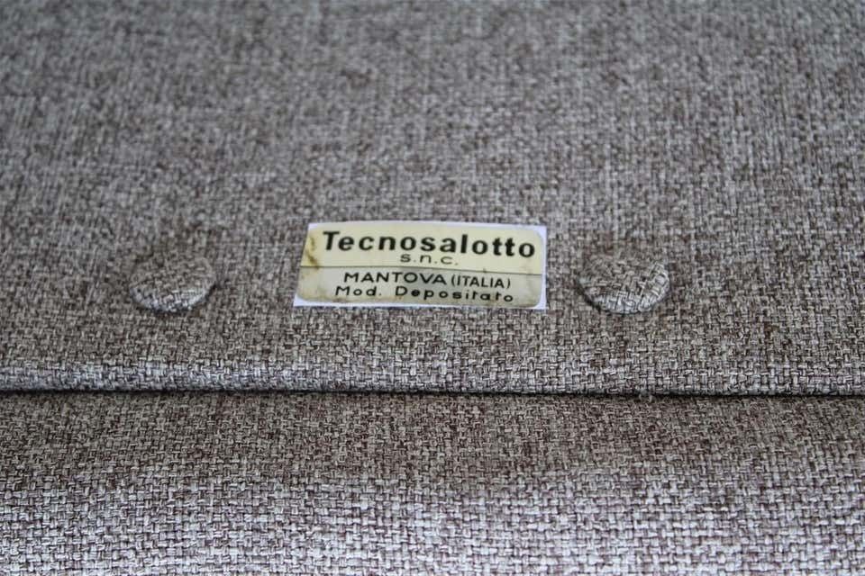 Swivel Armchair Guido Bonzani For Tecnosalotto 1970s Gray Fabric And Steel photo 4179.0