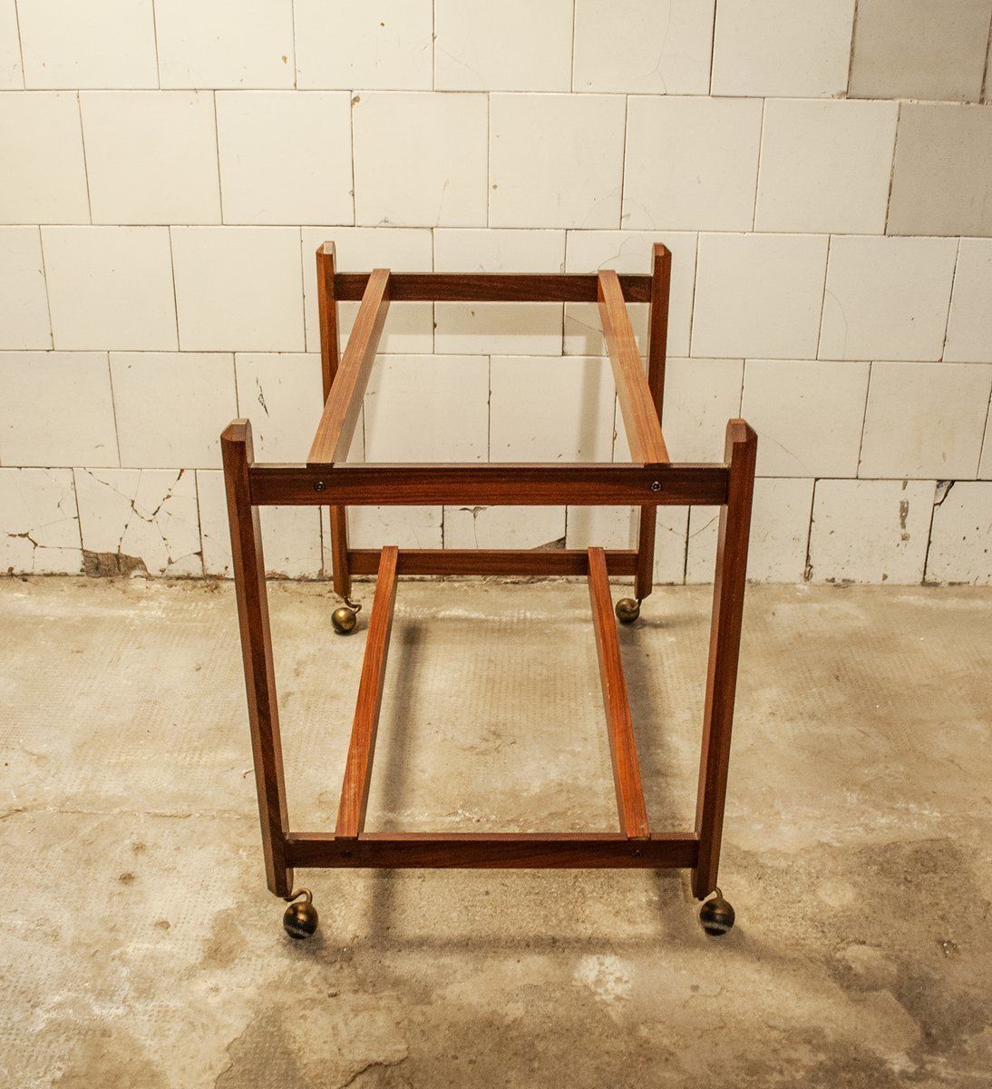 Italiaanse Teakhouten Trolley, Ca. Jaren 1950 photo 585.52