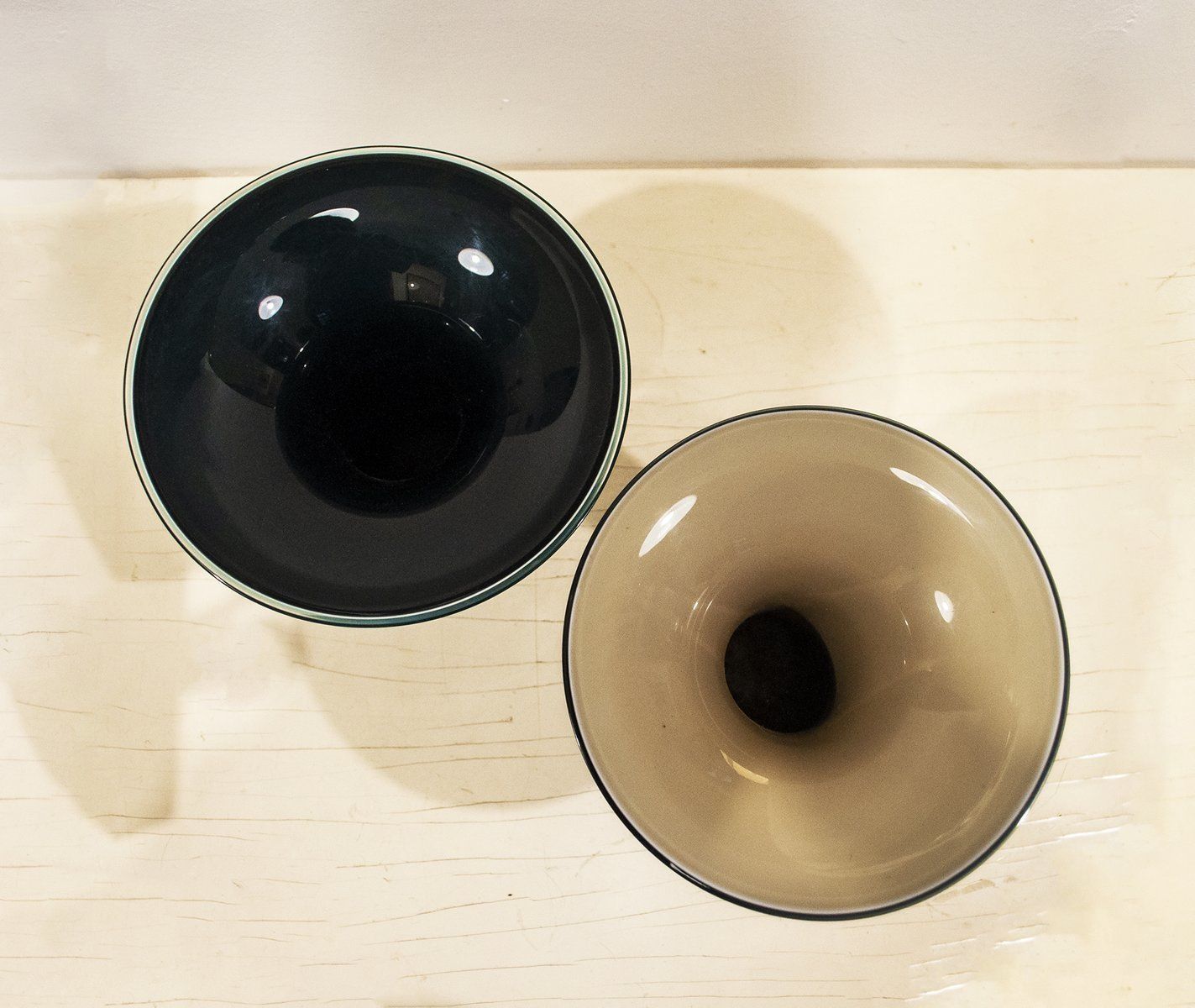 Murano Glass Vases From Vistosi, 1970s, Set Of 2 photo for sale