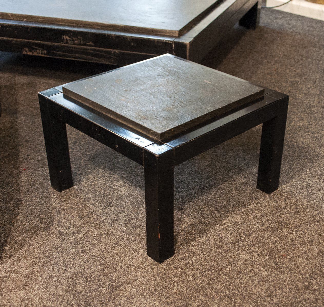 Italian Iron & Slate Coffee Tables From Urano Palma, 1970s, Set Of 3 photo furniture