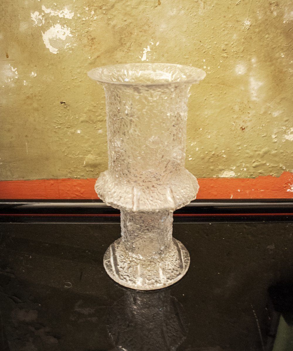 Glass Candleholder By Timo Sarpaneva For Iittala, 1980s photo for sale