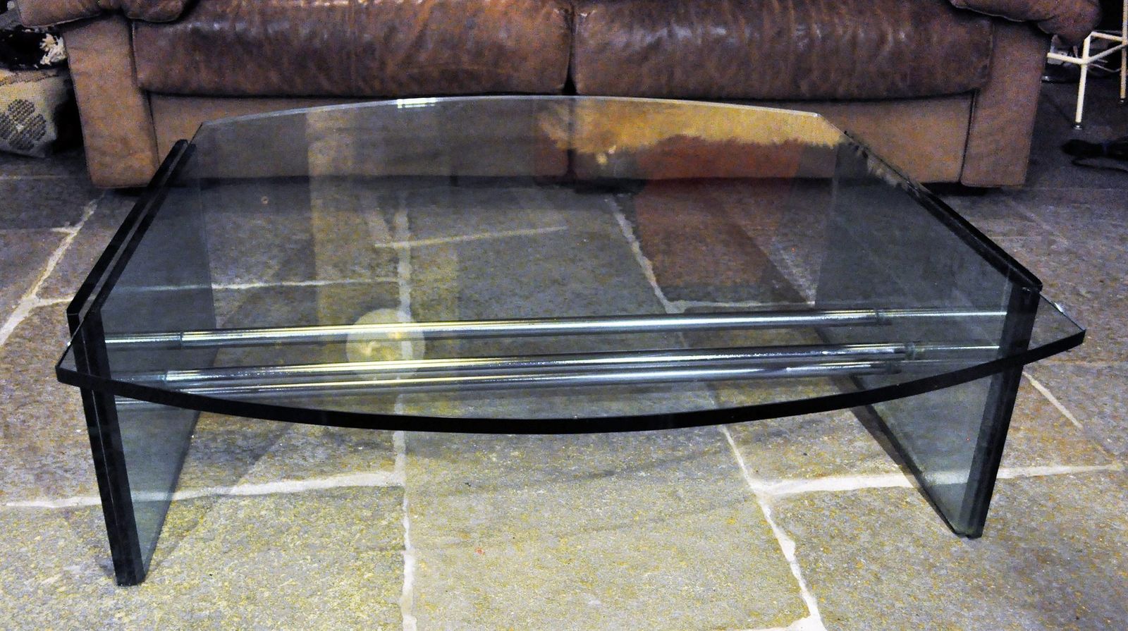 Vintage Italian Glass Burano 183 Coffee Table By Hiroyuki Toyoda For Simon Gavina, 1981