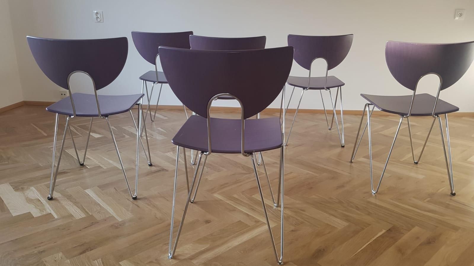 Set Of Seven Mikado 1800 Chairs Designed By Walter Leeman For Kusch+Co, 1970s. photo vinterior