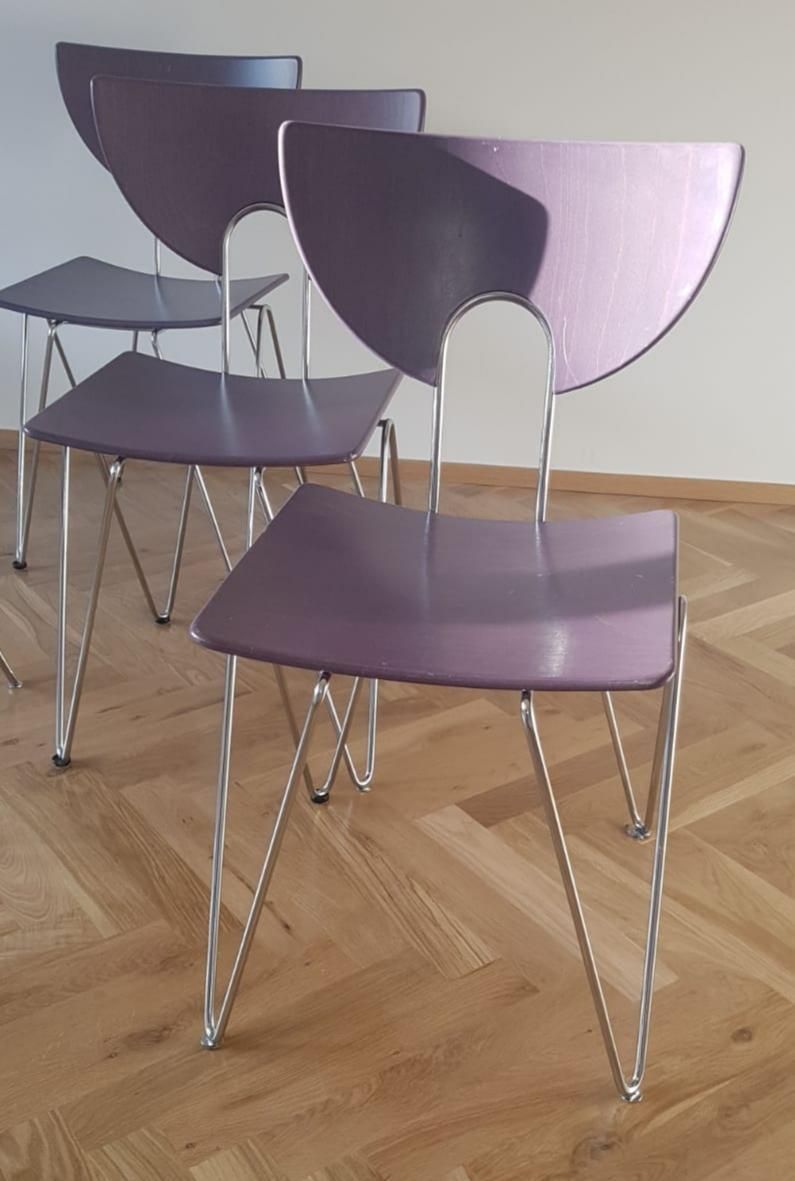 photo furniture Set Of Seven Mikado 1800 Chairs Designed By Walter Leeman For Kusch+Co, 1970s.