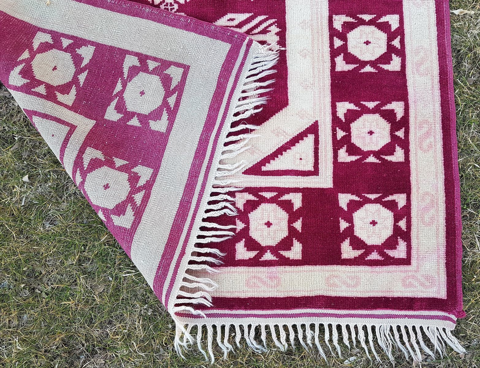 Turkish Geometric Runner, 1970s photo furniture