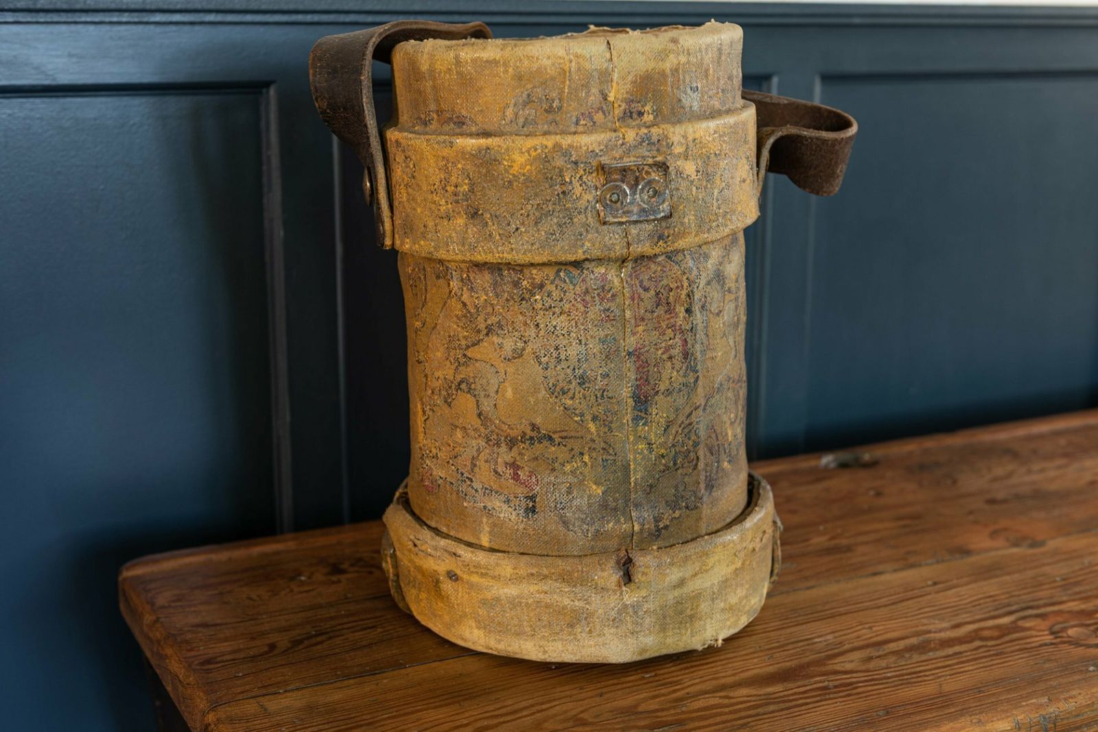 Leather Cordite Carrier With Royal Coat Of Arms photo for sale