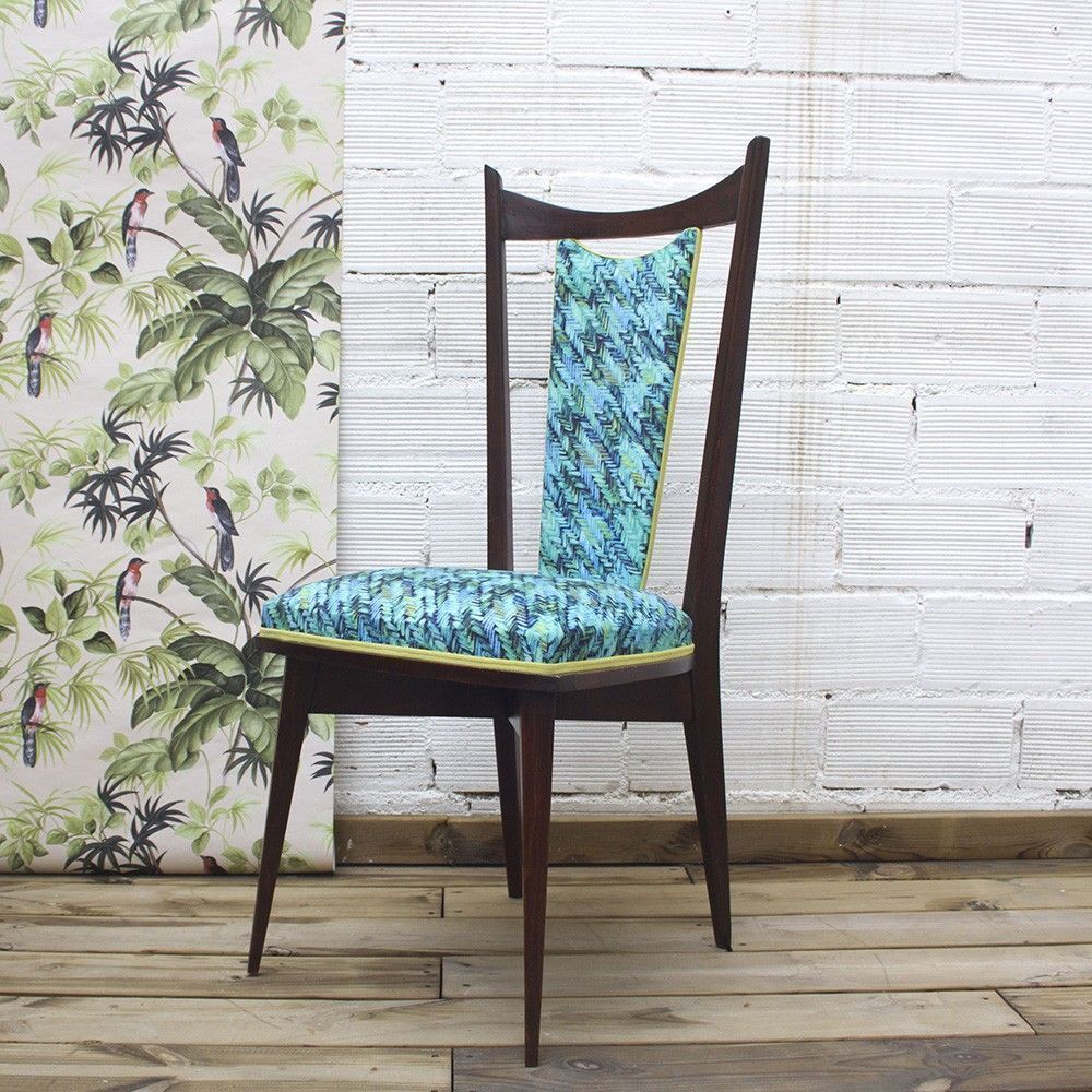 Pair Of Vintage Upholstered Chairs, France, 1960's photo Furniture