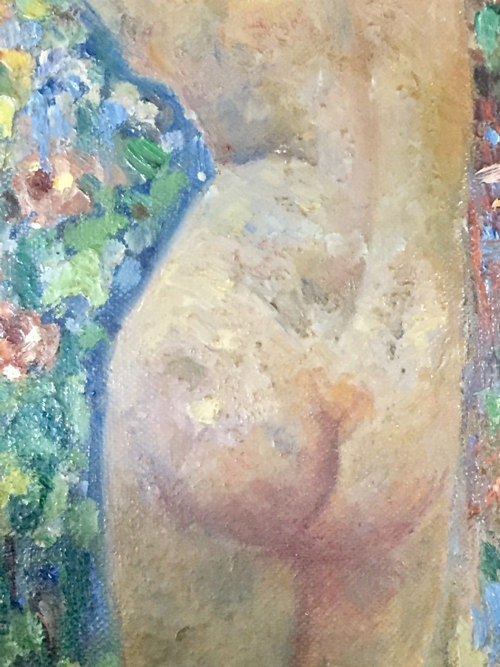 Sarrazin (French, Early 20c) Impressionist Oil Of Young Naked Woman, Dated 1914 photo 1668.0