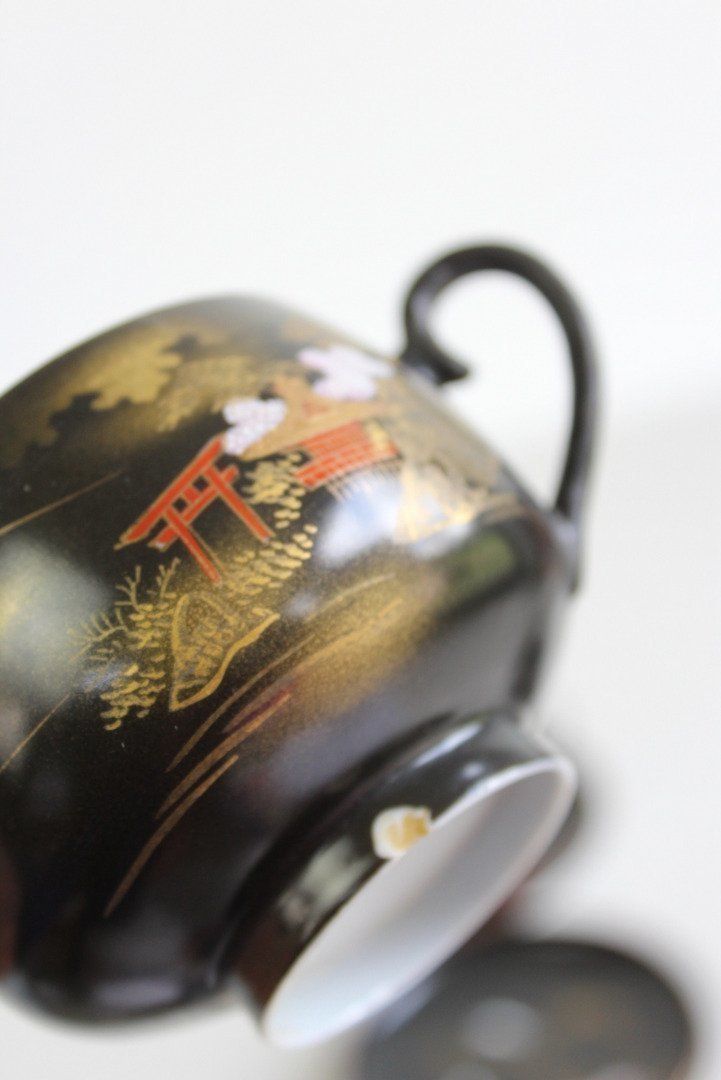 photo for sale Black Satsuma Part Tea Service