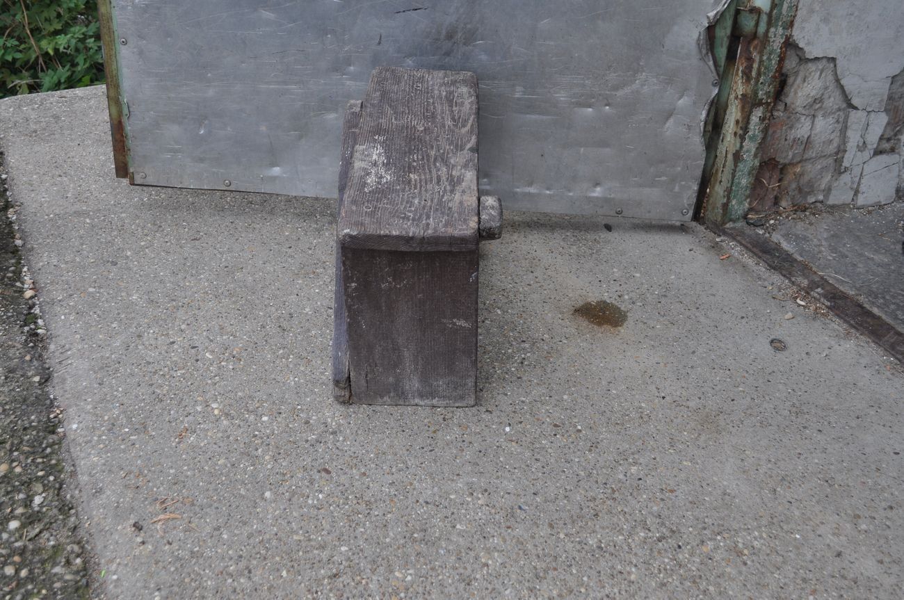 Brown Painted Stool, 1940s photo furniture