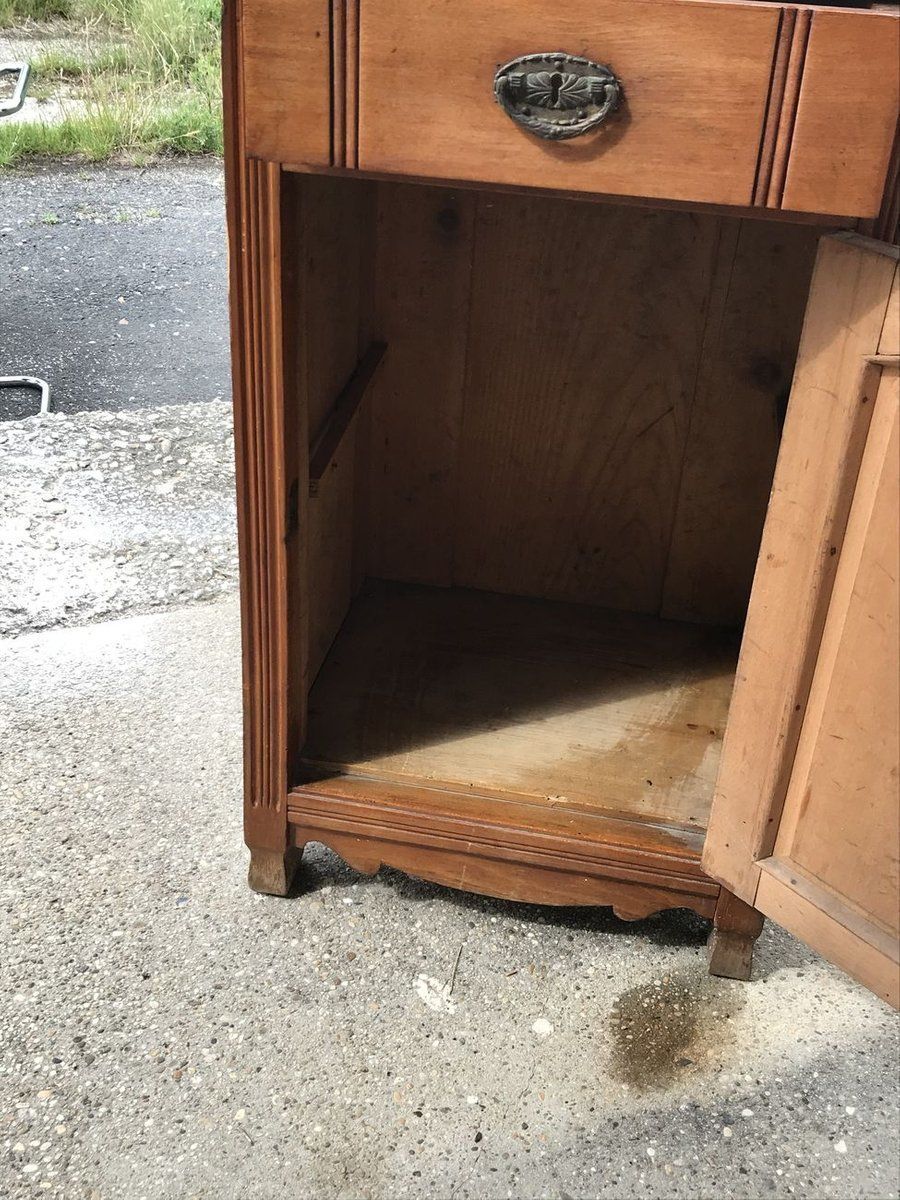 Antique Rustic Pinewood Nightstand photo furniture