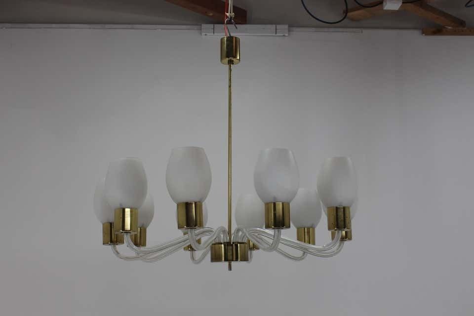 Mid Century Big Chandelier By Kamenický šenov,1960s
