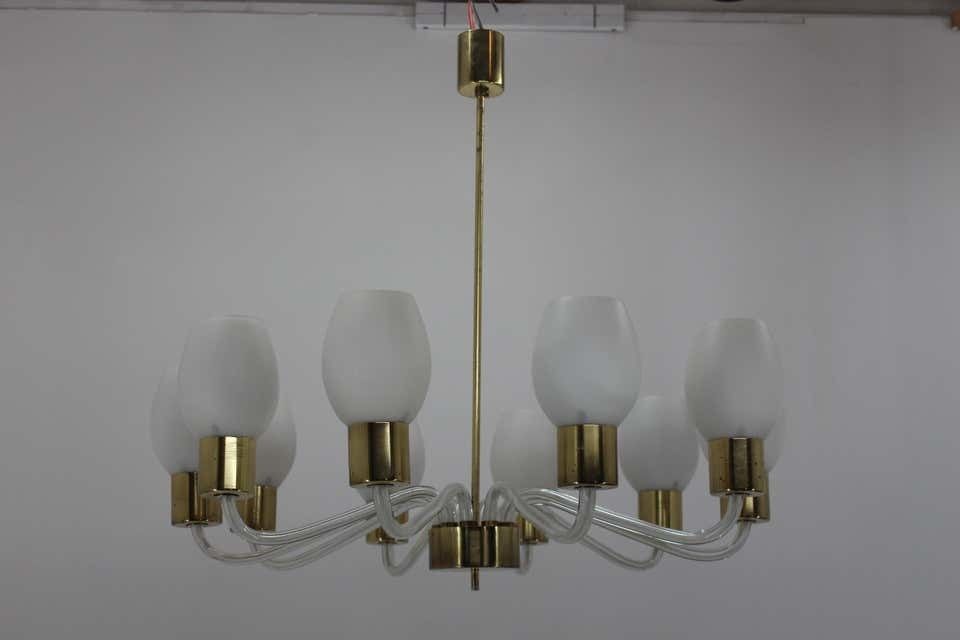 Mid Century Big Chandelier By Kamenický šenov,1960s photo Lighting