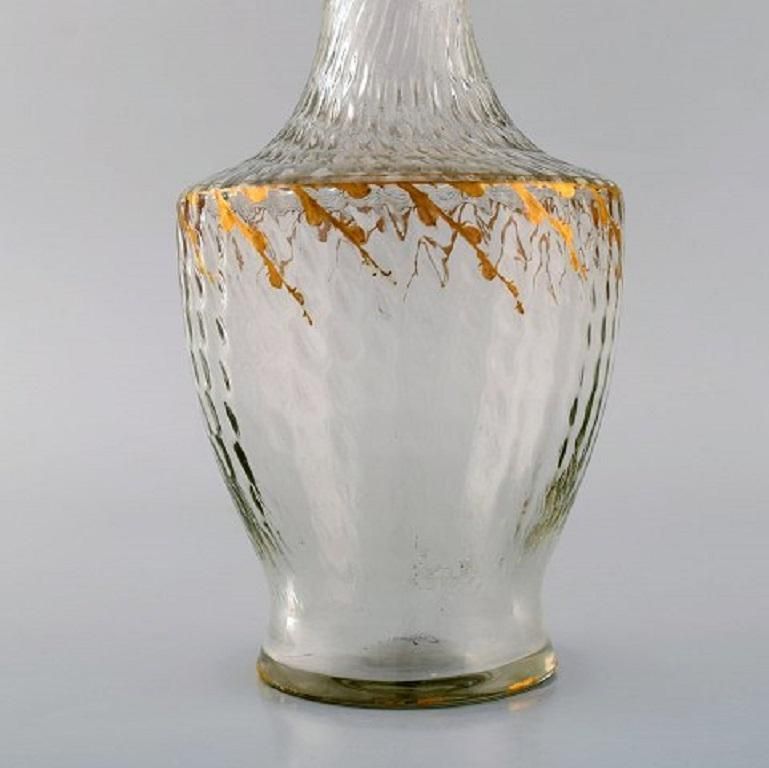 photo furniture Emile Gallé, Six Early And Rare Wine Glasses And Carafe In Art Glass