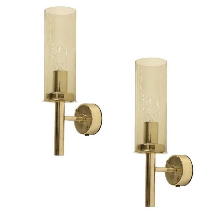 1960s Hans Agne Jakobsson Pair Of Wall Lamps Model V 169   Ab In Markaryd