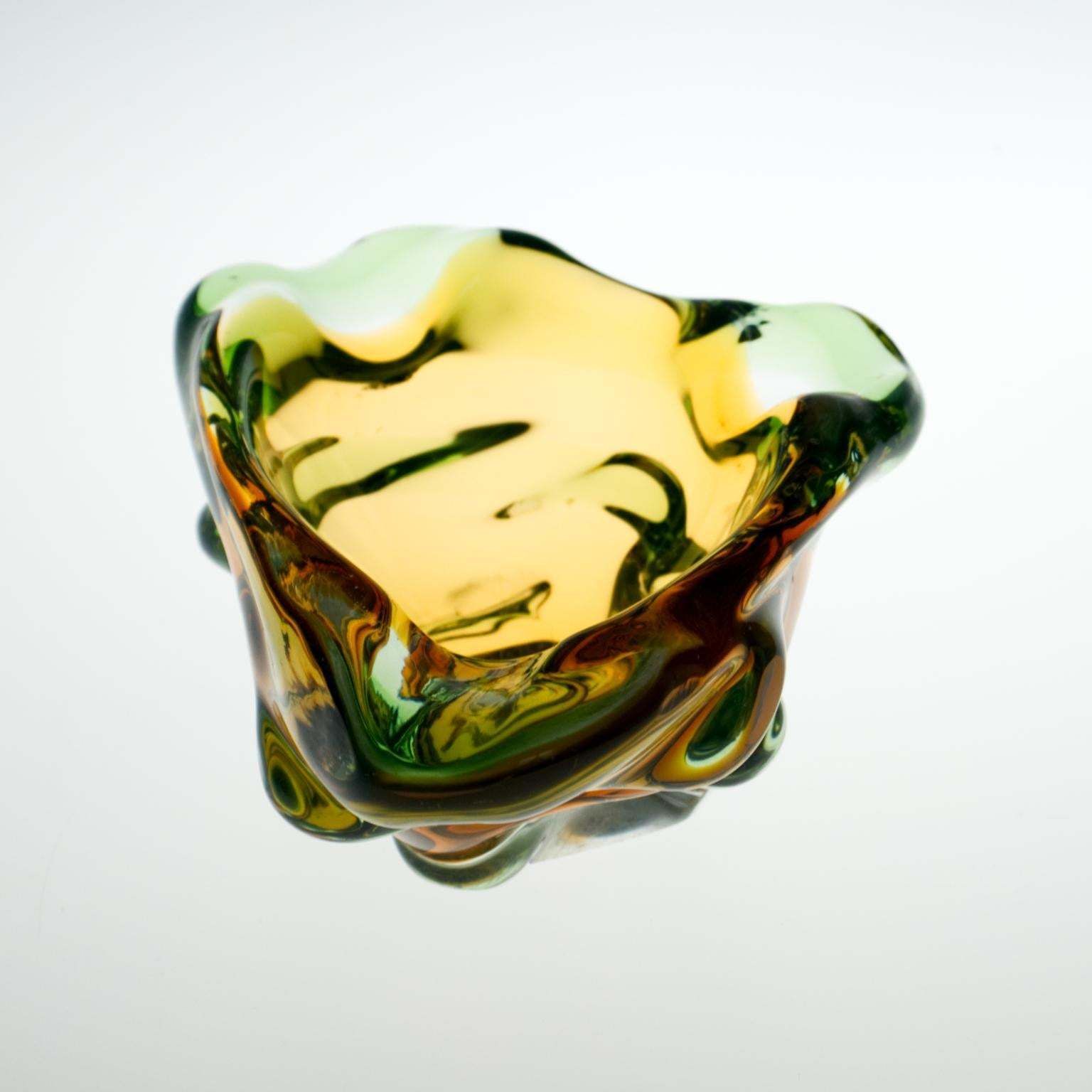 Mid Century Glass Ashtray By Frantisek Zemek For Mstišov Glassworks, 1960s photo 166.0