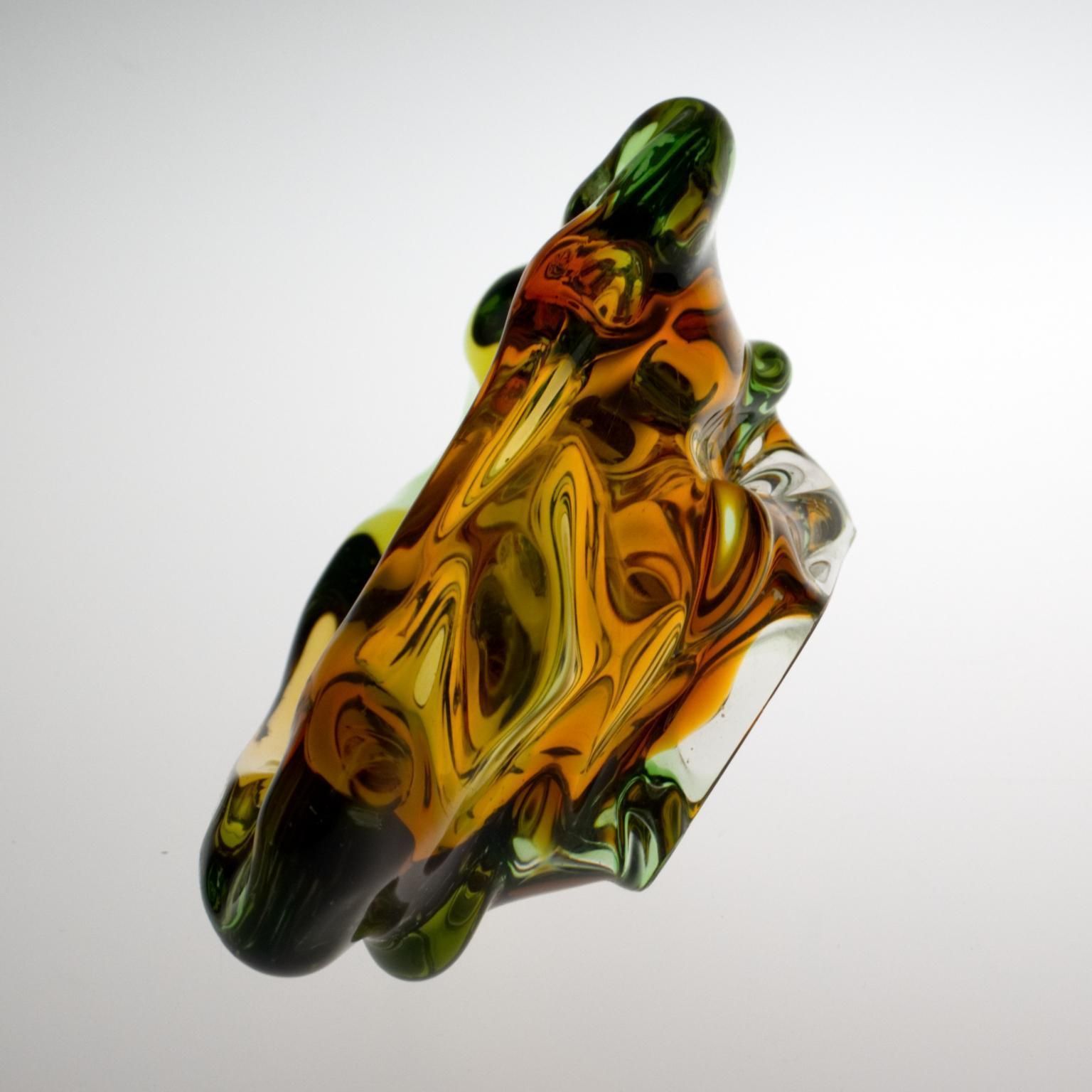 Mid Century Glass Ashtray By Frantisek Zemek For Mstišov Glassworks, 1960s photo buy
