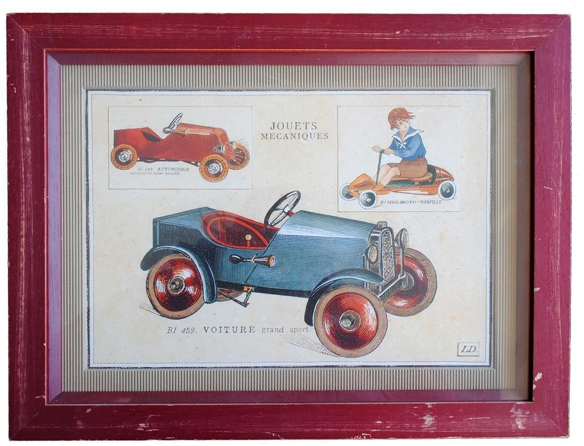 Plate From An Old Toy Catalog Framed Around 1900