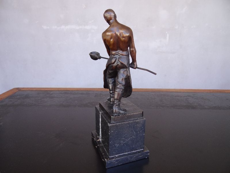 photo vinterior Bronze Art Deco Foundry Craft Signed Jensen