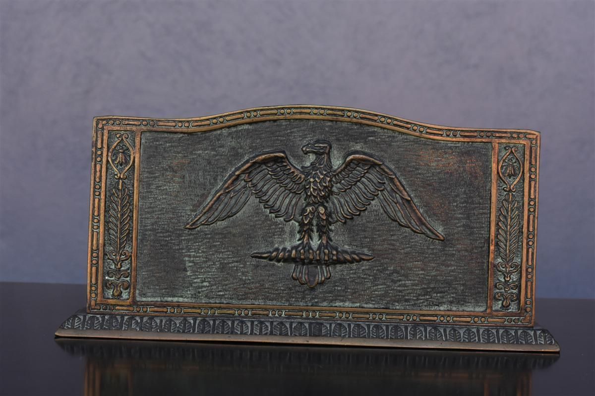 Empire Style Bronze Leverrier Desk Set With Palm Leaves Decor photo furniture