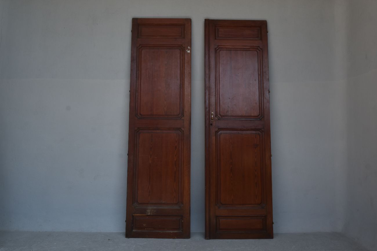 Double Old Communication Door In Pitchpin Period 1900 photo buy