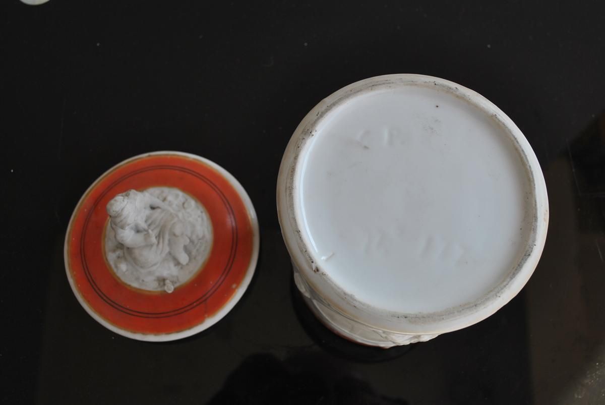 Xi Xth Century Pot In Glazed Ceramic Relief Decoration photo vintage
