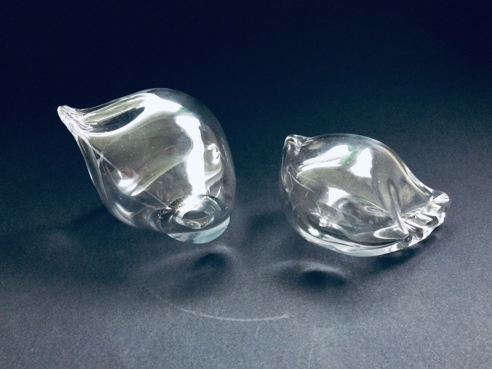 Vintage Handgeblazen Kunstglas Pluimveeset Jaren 1970 photo 66.96