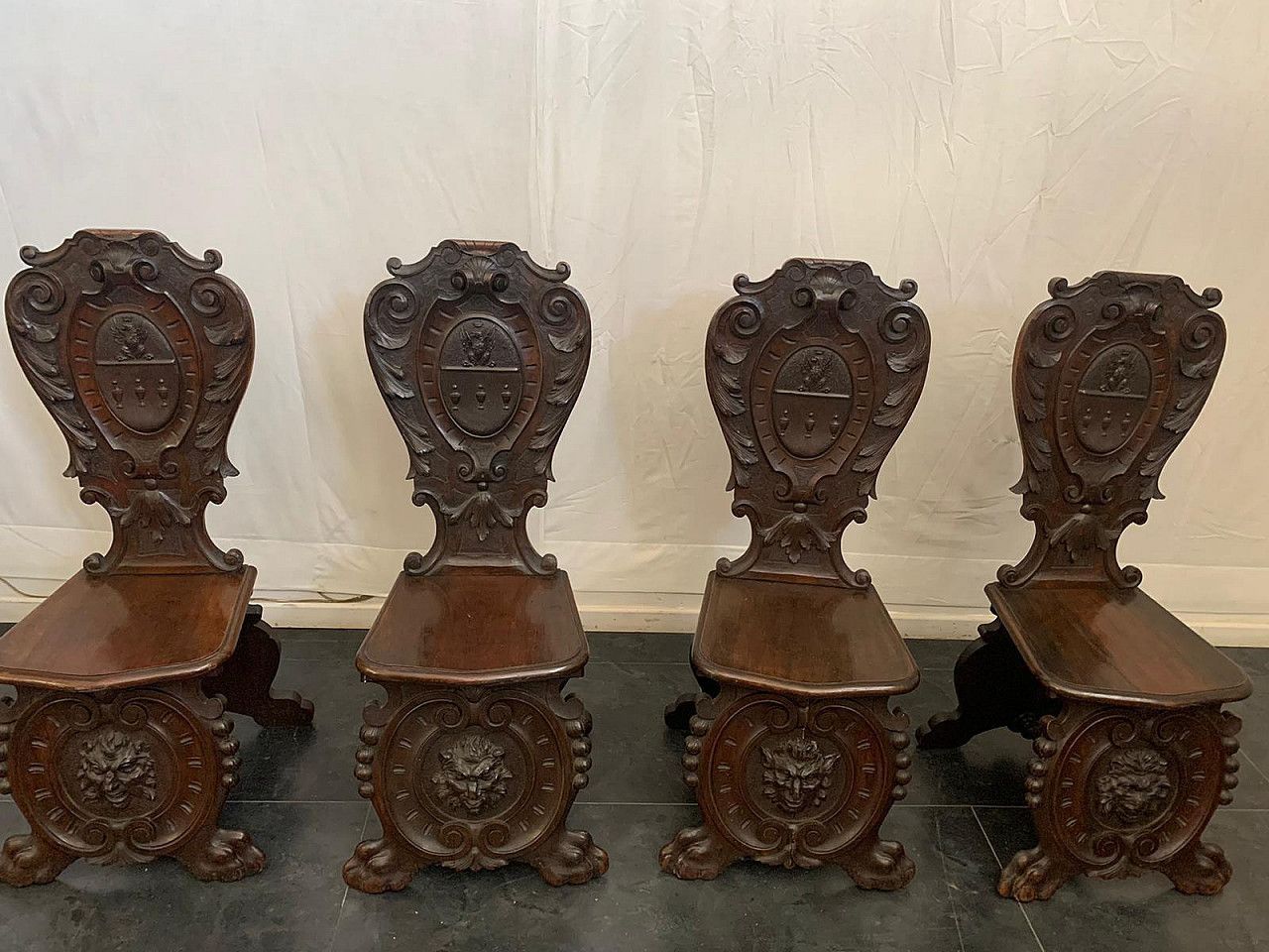 Furniture Finely Carved Neo Renaissance Chair photo