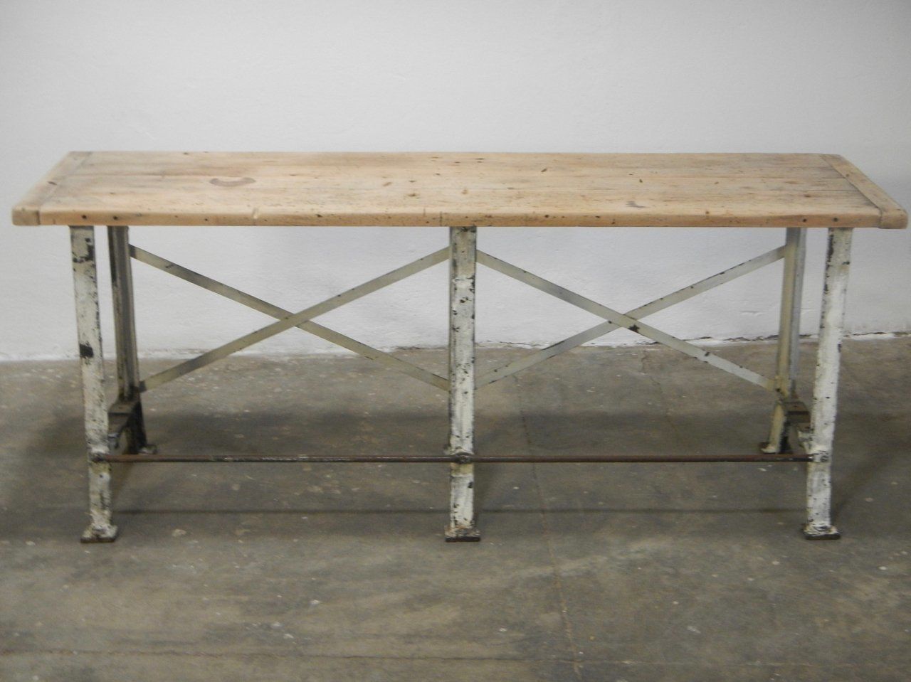 French Industrial Bench, 1920s photo furniture